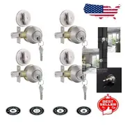 Satin Nickel Single Cylinder Deadbolts 4-Pack: Keyed Alike for Ultimate Security