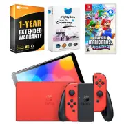 Nintendo Switch OLED Mario RED Edition + Super Mario Bros. Wonder Bundle