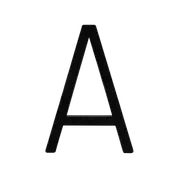 Sandleford 120mm Black Slimline Letter A