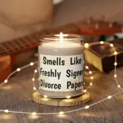 Smells Like Freshly Singed Divorce Papers Scented Soy Candle, 9oz