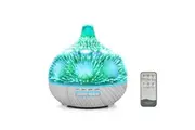 400ml Essential Oil Aroma Diffuser and Remote - 3D Glass Aromatherapy Humidifier