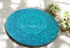 30" Elegant Round Coffee & Tea Table Modern Balcony Console Furniture Cafe Decor
