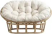 Double Papasan Chair Cushion Large Hanging/Egg/Swing/Hammock Chair Cushions Outdoor Waterproof Garden Chair Pad Thicken Comfortable Soft Papasan Cushion OnlyWhite Waterproof65 * 45 in
