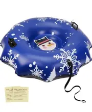 Snow Tube, Extra Large 55" Inflatable Snow Sleds for Kids and Adults Heavy Duty