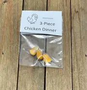 3-Piece Chicken Dinner - Laugh Out Loud, gag gift, white elephant Secret Santa