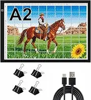 A2 Extra Large Tracing LED Light Pad Kits for Diamond Art, Sketching, Painting - Adjustable Brightness, Sketching, Tracing - USB Powered DIY Diamond Art Light Box - No mesh No dot