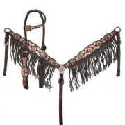 Limited Edition High Plains One Ear Headstall & Fringe Breast Collar Set NEW