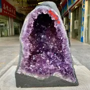 28.6LB Large Natural Amethyst Geode Cathedral Crystal Cluster Specimen Healing