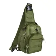 Tactical Backpack, Waterproof Military Cross-body Molle Sling Chest Army Green