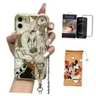 Cartoon Case for with HD Screen Protector, with iPhone 16 Plus 6.7'' Minnie
