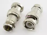 BNC Male to Type F Male Coax Connector Adapter