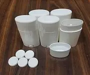 Empty Deodorant Containers - Twist-up, Recyclable, DIY Empty Deodorant OVAL Tubes, Bottom-fill 2.0 Oz (5-Pack, White)