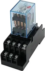 HAODEE 1 Set MY4NJ Small Electromagnetic Power Relay AC 12V 24V 36V 48V 110V 220V 380V Coil 4NO 4NC DIN Rail 14 pins + Base Mini Relay (Color : AC, Size : 220V)