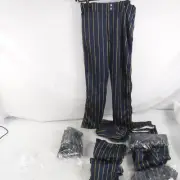 9 Pcs Russell Athletic Youth Pull-Up Baseball Pants X-LG W/Belt Loops Navy/Gold
