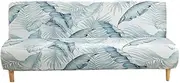 Stretch Armless Sofa Cover 2/3 Seater Futon Slipcovers Universal Armless Sofa Bed Cover Furniture Protector for Foldable Futon Armless Couch Cover with Elastic Bottom (Color : #28, Size : 120-150cm