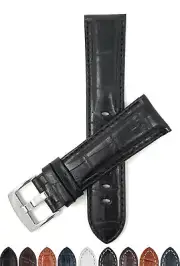 18mm Extra Long XL Leather Watch Band Strap for Baume Mercier Clifton Baumatic