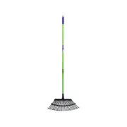 Saxon Fibreglass Long Handle Metal Head Leaf Rake