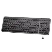 Bluetooth Wireless Keyboard, 2.4GHz Silent Keyboard, Plug and Play USB Receiv...