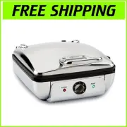 High-Power 1650W Nonstick Waffle Maker - Automatic Alerts & Removable Plates