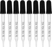 KICHOUSE 20pcs Glass Dropper Measure Pipette Lab Dropper Pipetting Pipette Pipet