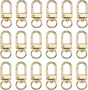 LT Easiyl 30pcs Metal Lobster Claw Clasps Metal Hook Buckle Zinc Alloy Swivel Clasp Trigger Snap Buckle for Car Keys Zipper Pulls Handbag Charms Wallets, Golden