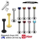 2-10PCS Internal Thread Piercing Studs Labrets Lip Ring Ear Tragus Zirconia Body
