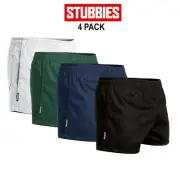Stubbies Ruggers 4 Pack Cotton Drill Shorts Elastic Casual Waistband Work SE206H