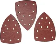 11 Hole Self-adhesive Sandpaper Set Triangle Sander Paper Hook Loop (40/60/80/120/180/240 Grit 60pcs)
