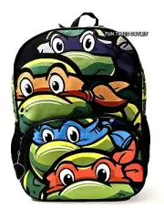 TMNT Ninja Turtles Large 16" Backpack Michelangelo Raphael Donatello Travel Bag