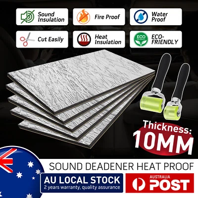 60Sheet 10mm Sound Deadener Heat Insulation Noise Proofing Foam Auto Shield (for: Volkswagen)