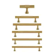 6 Sizes Gold Cabinet Door Handle Light Luxury Bronze Pull for Wardrobe Drawer