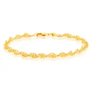 9ct Yellow Gold Copper Filled Singapore Bracelet