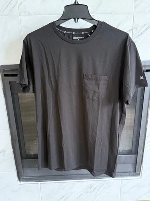 Kenneth Cole Medium Black Mobility Knit Pocket T-Shirt Super Soft Flex UPF 50+