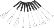 WEKADRIN 10pcs Stainless Steel Chocolate Dipping Fork Cheese Fondue Candy Making and Outdoor Gatherings and Convenient Kitchen Tools