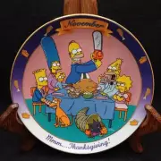 THE SIMPSONS BRADFORD EX PERPETUAL CALENDAR PLATE COLLECTION NOVEMBER WITH COA