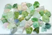 312Cts Beautiful Mix Colors Tourmaline Rough Grade Big Size Pieces Fully Luster