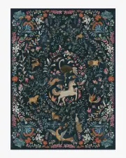275' x 365' | Machine Washable Runner Rug | Kid & Pet Friendly | Indoor Rug | Iris Apfel Dreamweaver Blue Multicolour Tufted Rug | Ruggable
