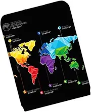 [AKOOSY] World Map Pattern Luggage Cover Protector for Suitcases Two Sided Zipper Design Durable Trolley Case Cover to Prevent Scratches and Dirt for Travel Accessories