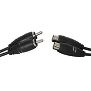 [TechBrands] 2 x RCA Plugs to 2 x RCA Sockets Audio Cable - 1.5m