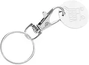 GETAJGHSD Trolley Token Keychain Pendant Compact Key Holder for Grocery Trolley Removers