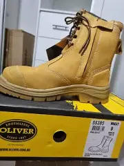Oliver Work Boots 55385, Steel Toe Safety High Leg, Zip Side. US10 UK 9