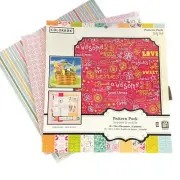 Colorbok Pattern Pack Girly Girl Scrapbook Paper 12"x12" Bundle Lot