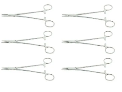 6 Mayo Hegar Needle Holder 8" Thick Serrated Jaws Surgical Dental Instrument