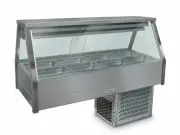 Roband Straight Glass Refrigerated Display Bar 8 pans - Piped and Foamed only...