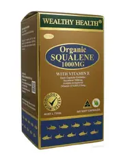 Wealthy Health Organic Squalene 1000mg With Vitamin E | 365 capsules