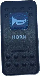 E Support Car Truck Bar 12v 20a Blue LED Speaker Horn Light Push Button Toggle Switch 5pin Momentary