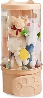 Doll Storage et Pink Transparent Doll Storage et with Lid, Sturdy Toy Organizer Container for Plush Dolls,Material PP, PET (Small)