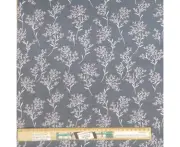 Quilting Patchwork Sewing Fabric Ring Roses Baby Breath Grey 50x150cm