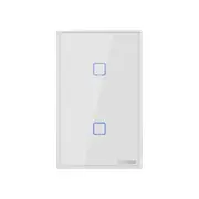 T2 Touch 120mm Tempered Glass Panel Wall Switch Smart Home Light Touch Switch, Compatible with Alexa and Google Home, AC 100V-240V