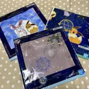 3 Piece Set Ichiban Kuji Pokemon Eievui & Starlight Night Scarf Hand Towel Eevee